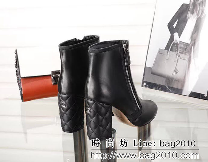 CHANEL香奈兒 官網同步 2018新款 混種羊皮+羅緞 秋冬短靴 QZS2457